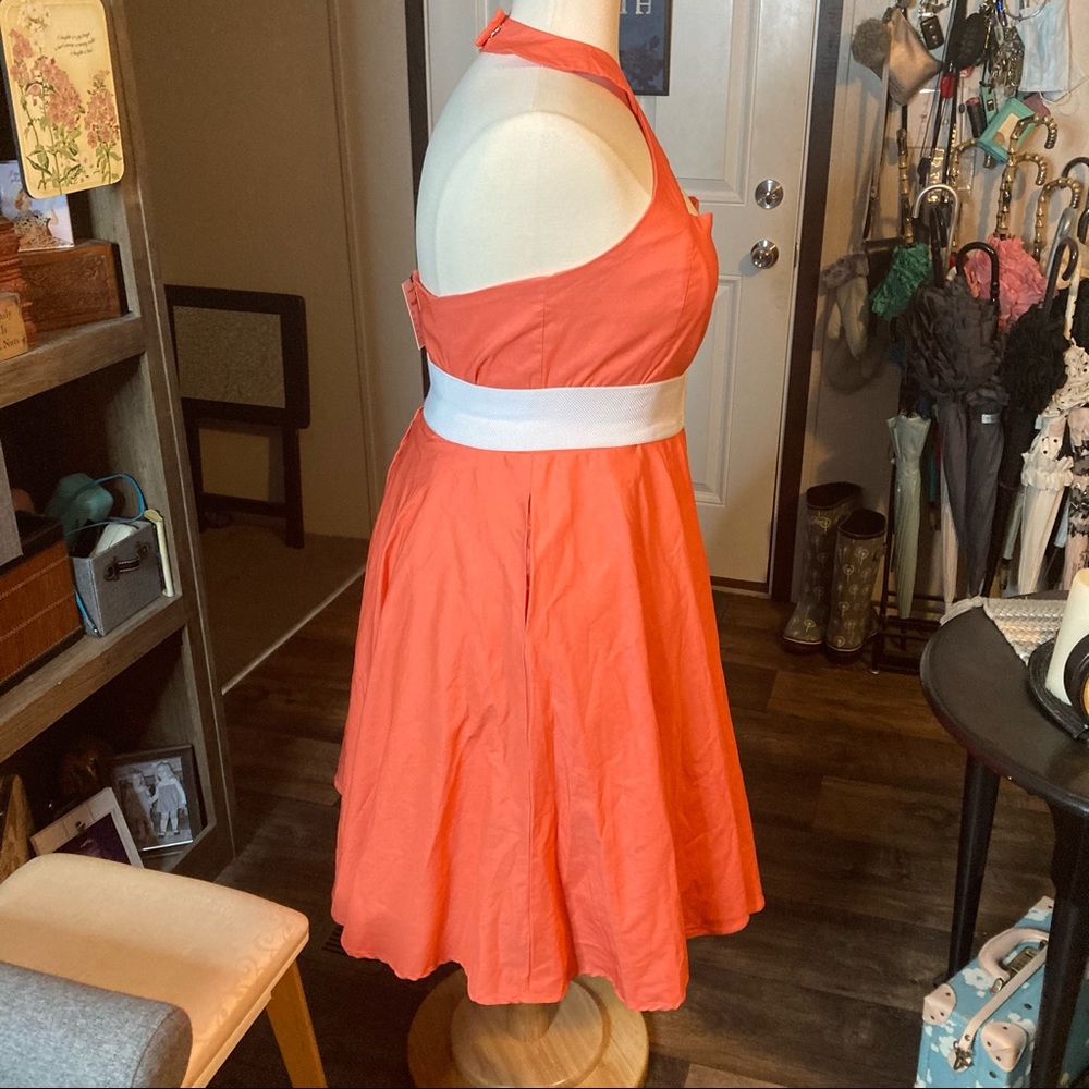 NWT UNIQUE VINTAGE PANTONE LIVING CORAL 👗 2X/18 - Picture 3 of 11